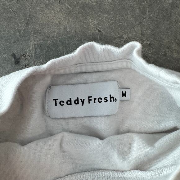 Vintage Y2K Teddy Fresh White Multi Bear Spellout Graphic Tee Adult Medium - Picture 3 of 5